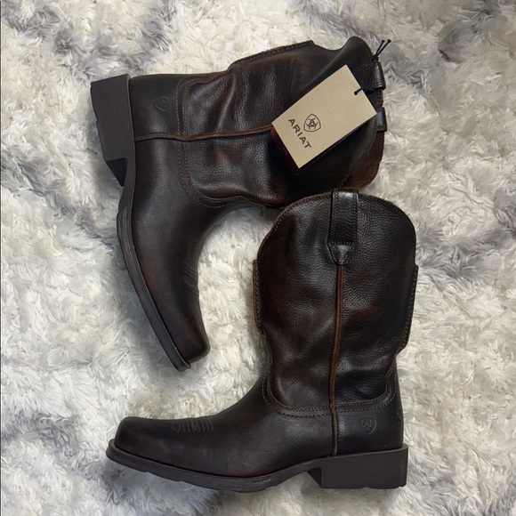 Ariat Other - Ariat Dark Brown Leather Cowboy Boots